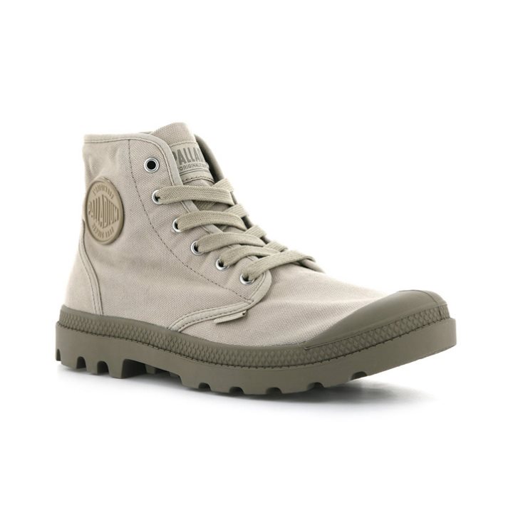 Palladium Pampa Hi Men's Boots Light Grey | UK W940-FYX